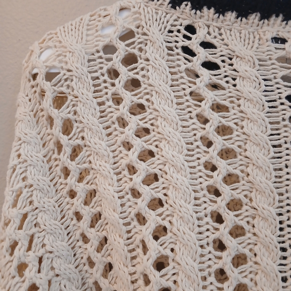 Kookai Women's Cream and Black Sweater - Picture 5 of 10